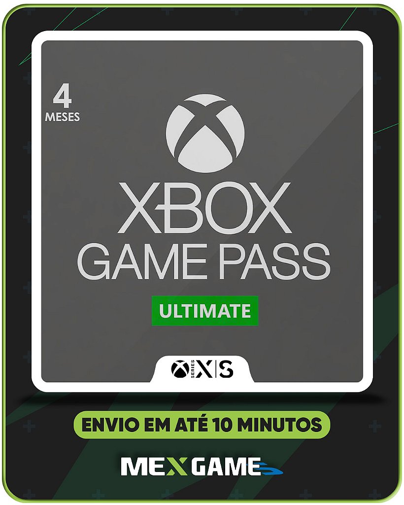 GAME PASS ULTIMATE 4 MESES - XBOX SERIES X|S - MÍDIA DIGITAL