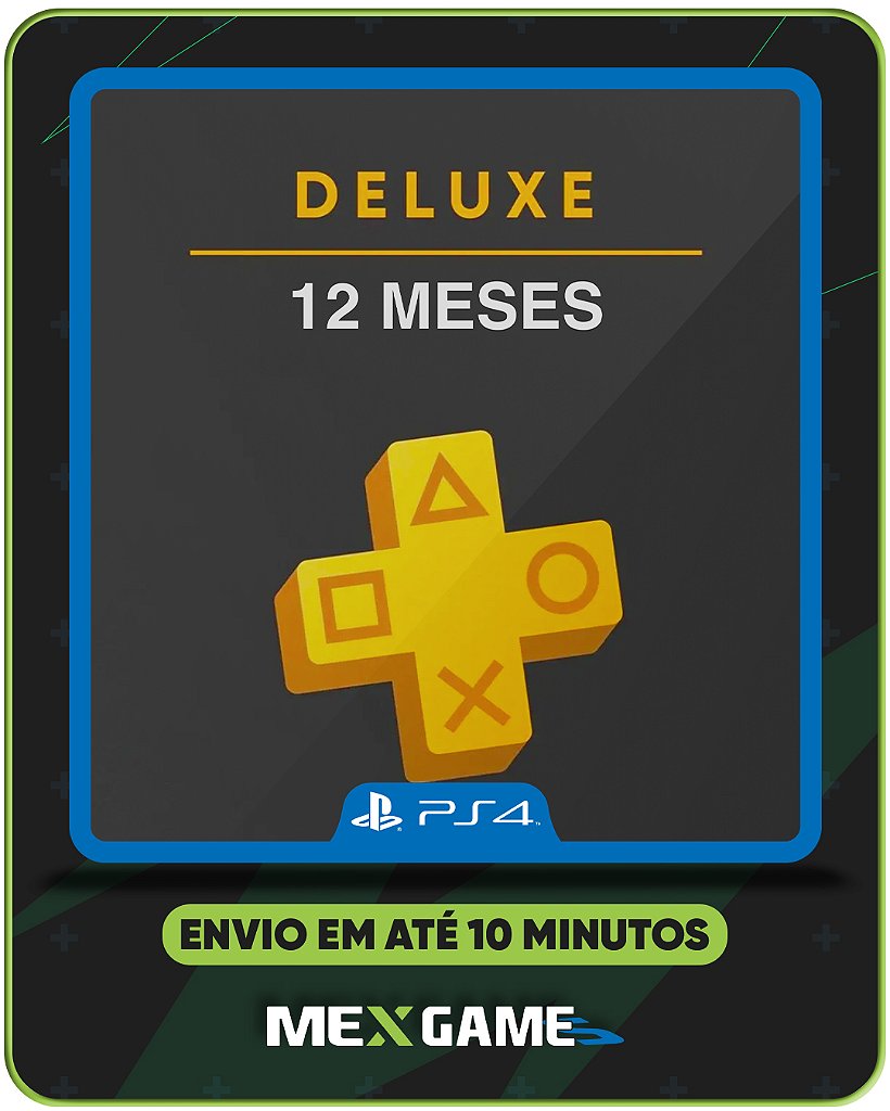 PSN PLAYSTATION PLUS DELUXE 12 MESES - PS4 - MÍDIA DIGITAL
